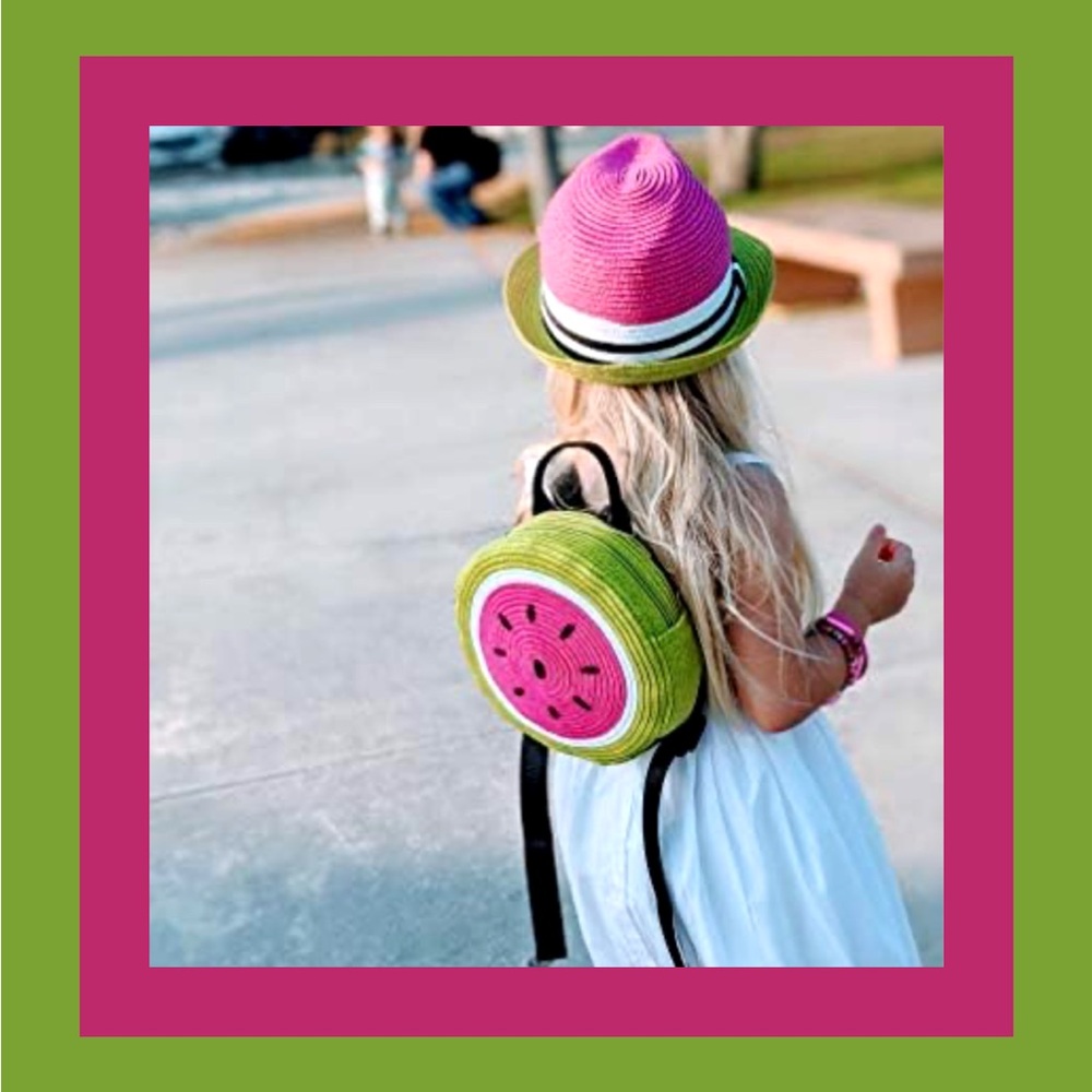 🍉Kids Watermelon Backpack and Adjustable Hat Set
